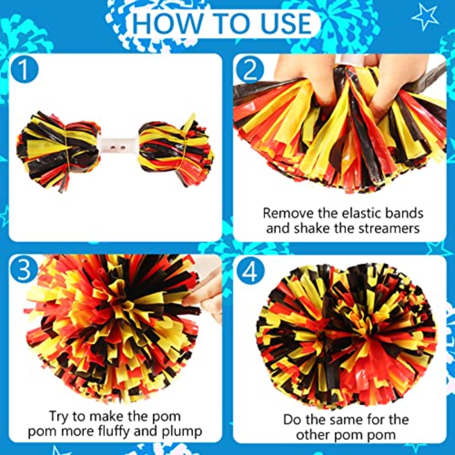 6Pcs Cheerleading Pom Poms Mat - огляд і ціна Cheerleading Pom Pom