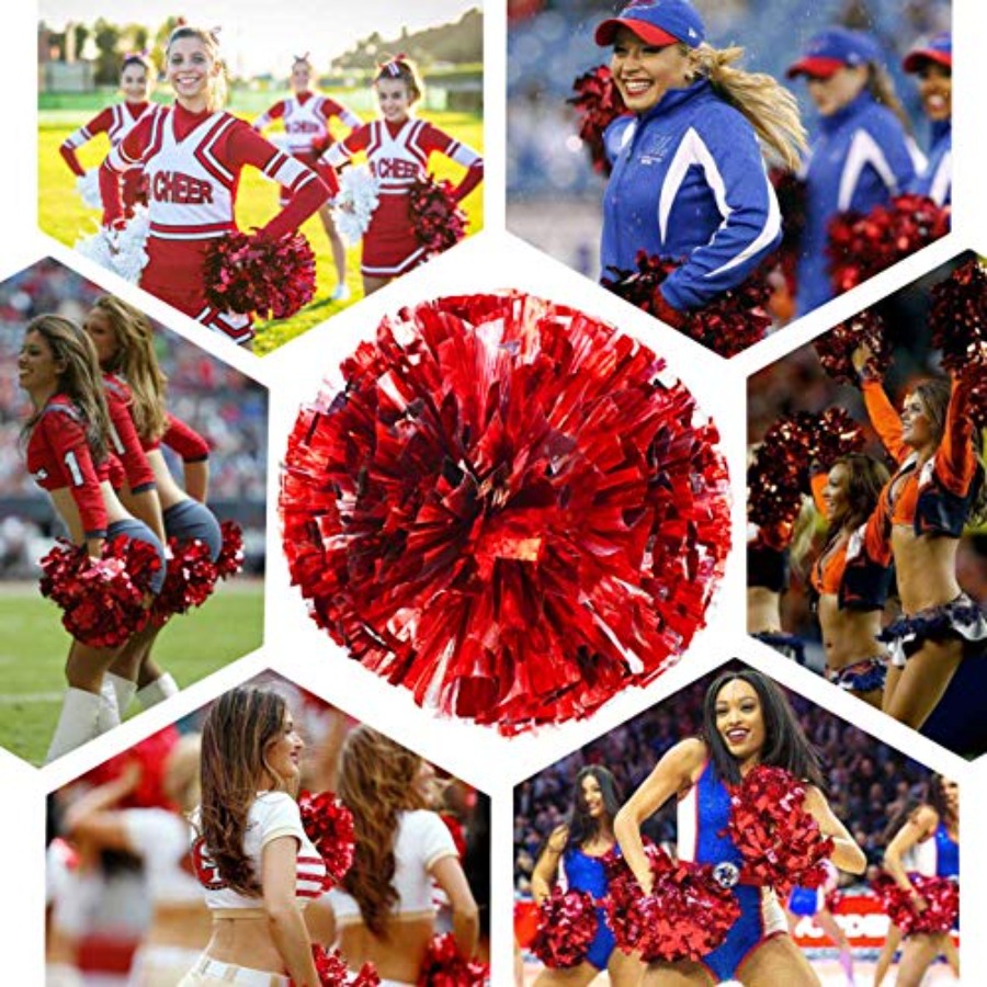 4 Pack 2 Pair Metallic Foil Ch - огляд і ціна Cheerleading Pom Pom