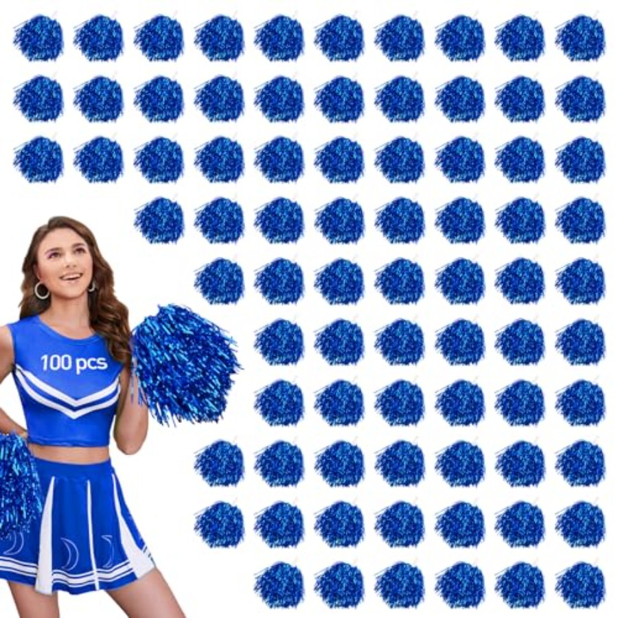 100pcs Blue Metallic Cheerlead - огляд і ціна Cheerleading Pom Pom