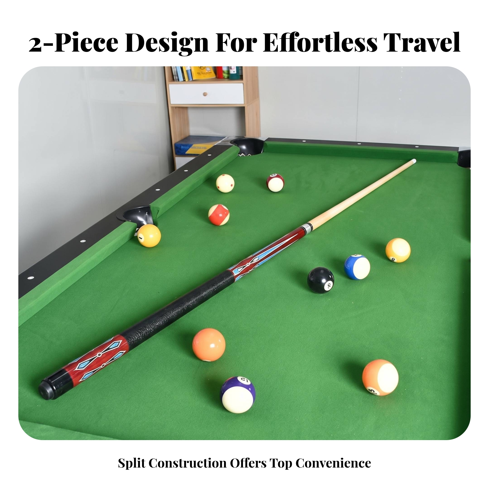 Two-Piece Pool Cue 12.5 Mm Tip - огляд і ціна Sports Equipment With A