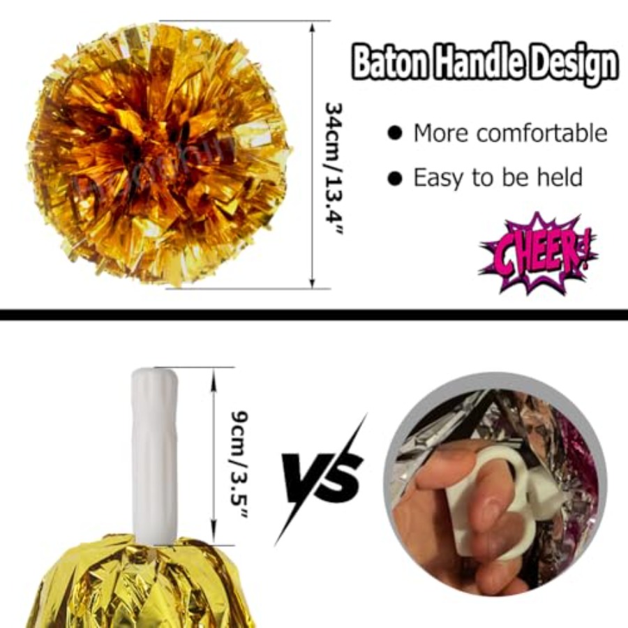 4PCS Cheer Pom Poms with Plast - огляд і ціна Cheerleading Pom Pom